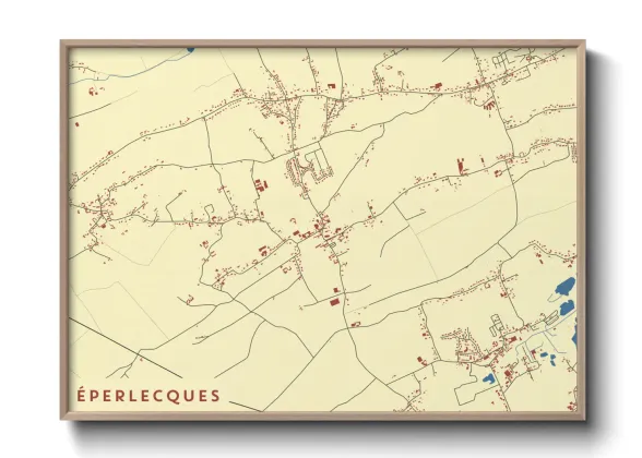 Une affiche de carte sur Éperlecques