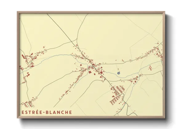 Une affiche de carte sur Estrée-Blanche