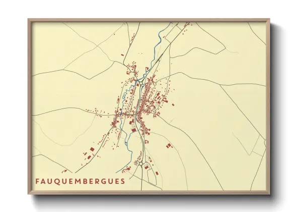 Une affiche de carte sur Fauquembergues