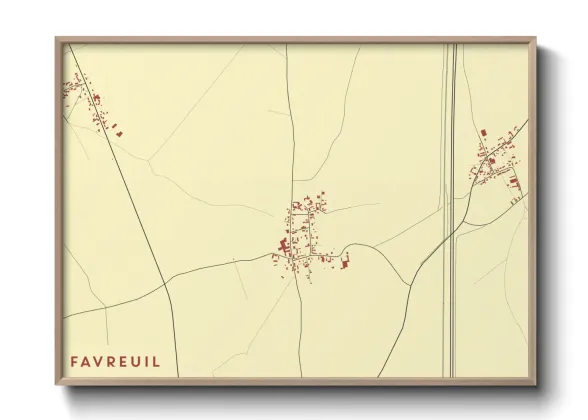 Une affiche de carte sur Favreuil