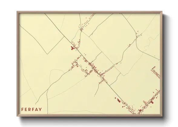 Une affiche de carte sur Ferfay