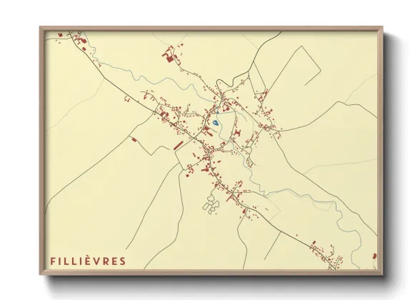 Une affiche de carte sur Fillièvres