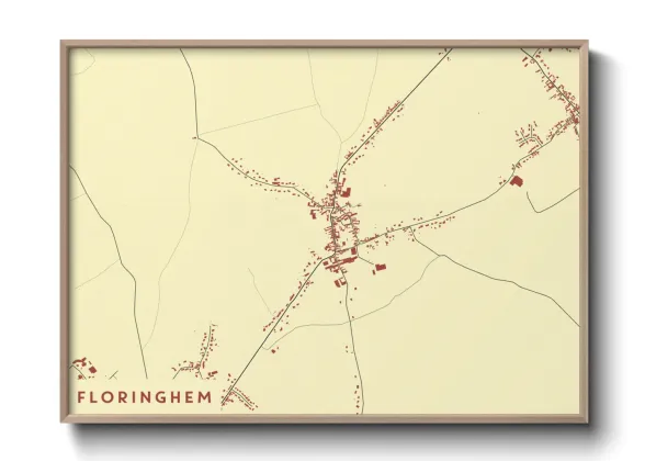 Une affiche de carte sur Floringhem