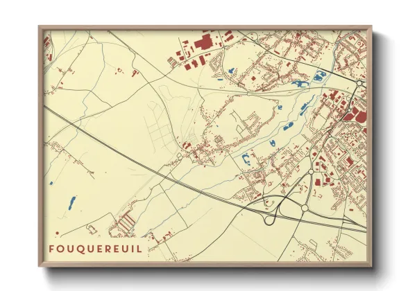 Une affiche de carte sur Fouquereuil