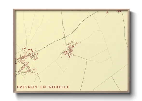 Une affiche de carte sur Fresnoy-en-Gohelle
