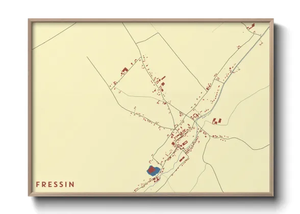 Une affiche de carte sur Fressin