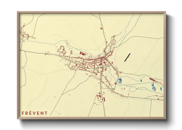 Une affiche de carte sur Frévent