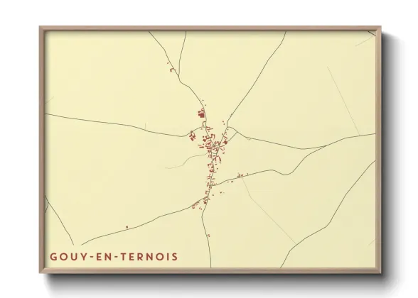 Une affiche de carte sur Gouy-en-Ternois