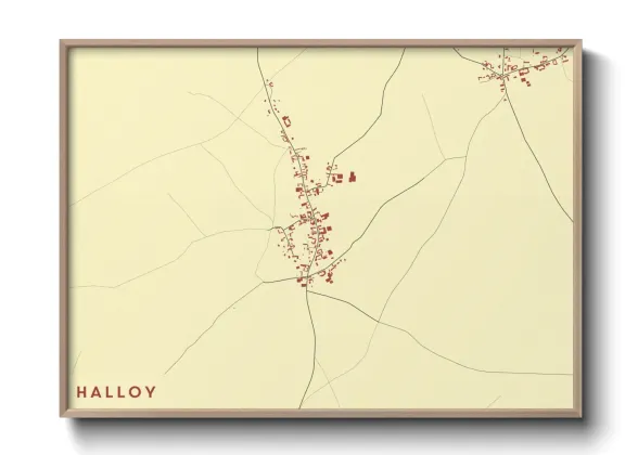 Une affiche de carte sur Halloy