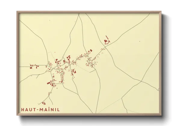 Une affiche de carte sur Haut-Maînil