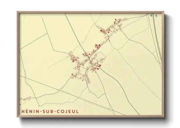 Une affiche de carte sur Hénin-sur-Cojeul