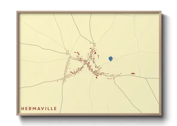 Une affiche de carte sur Hermaville