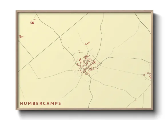 Une affiche de carte sur Humbercamps