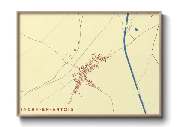Une affiche de carte sur Inchy-en-Artois