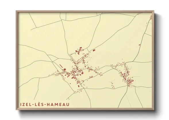 Une affiche de carte sur Izel-lès-Hameau