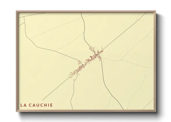 Une affiche de carte sur La Cauchie