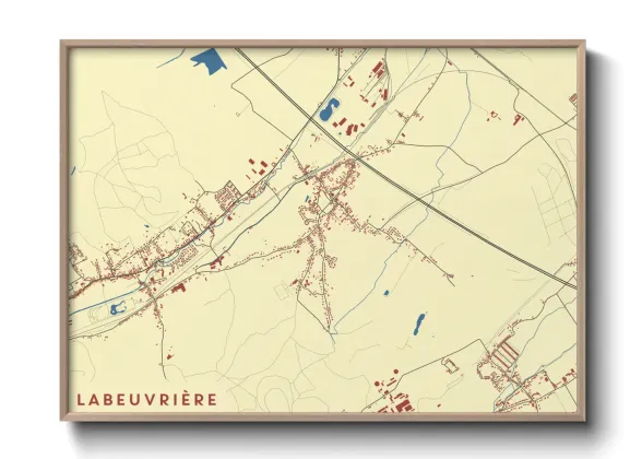 Une affiche de carte sur Labeuvrière