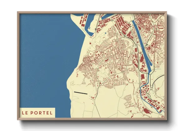 Une affiche de carte sur Le Portel