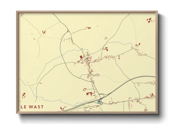 Une affiche de carte sur Le Wast