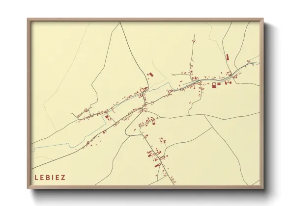 Une affiche de carte sur Lebiez