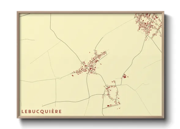 Une affiche de carte sur Lebucquière