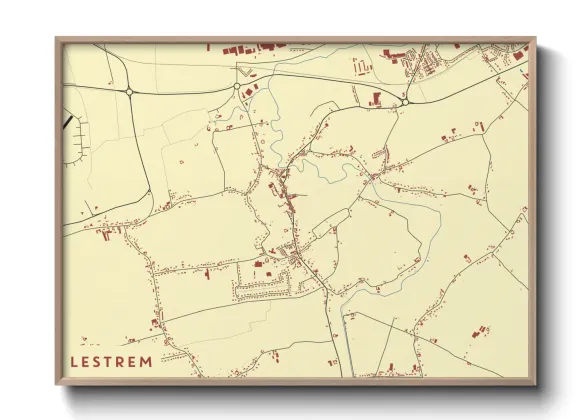 Une affiche de carte sur Lestrem