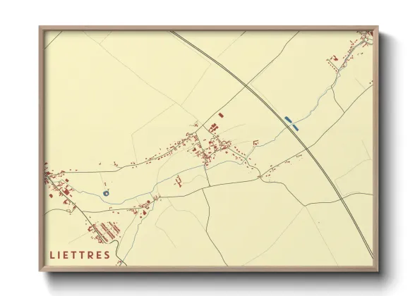 Une affiche de carte sur Liettres