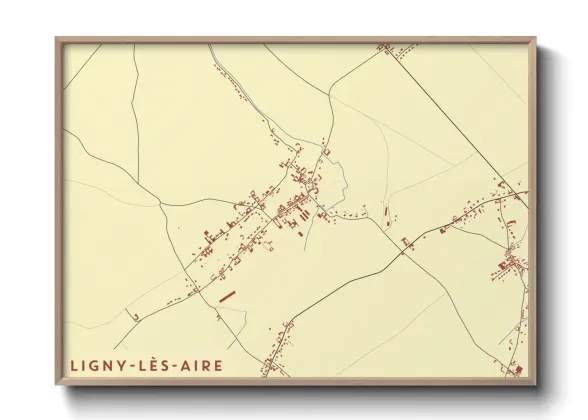 Une affiche de carte sur Ligny-lès-Aire