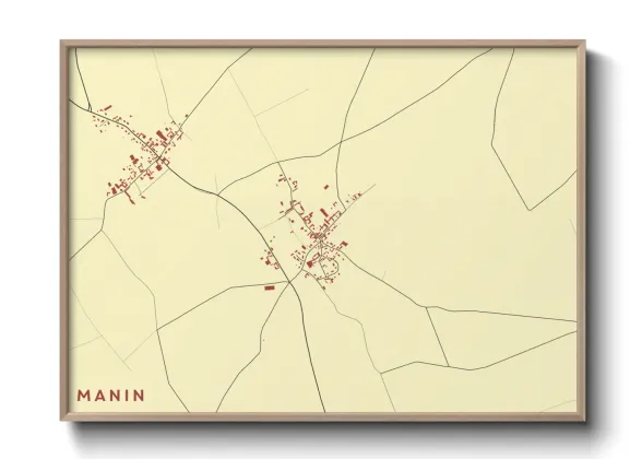Une affiche de carte sur Manin