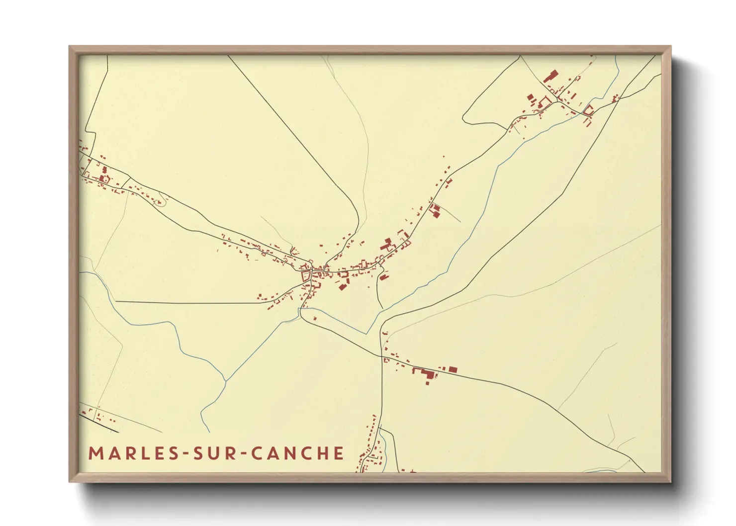 Un poster carteMarles-sur-Canche