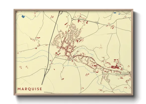Une affiche de carte sur Marquise