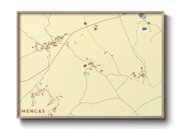 Une affiche de carte sur Mencas