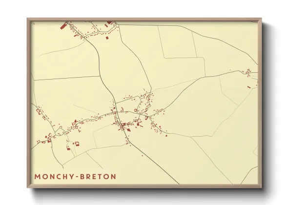 Une affiche de carte sur Monchy-Breton