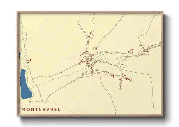 Une affiche de carte sur Montcavrel