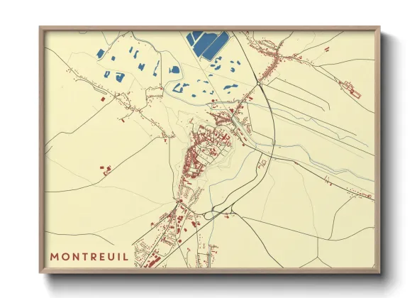 Une affiche de carte sur Montreuil