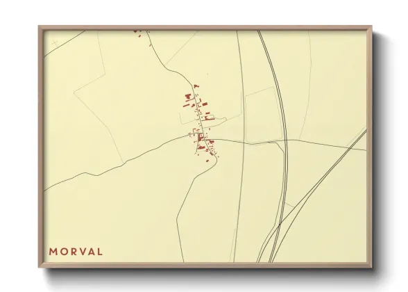 Une affiche de carte sur Morval