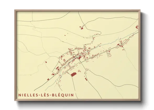 Une affiche de carte sur Nielles-lès-Bléquin