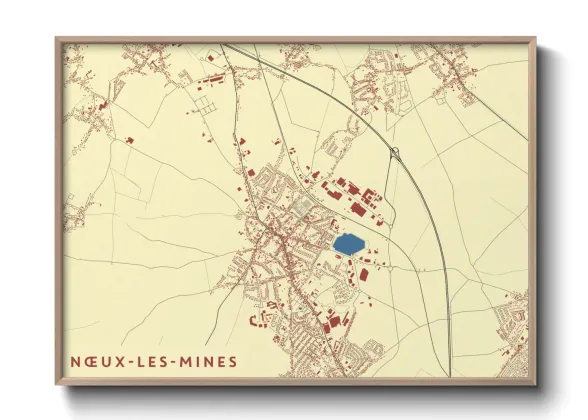 Une affiche de carte sur Nœux-les-Mines