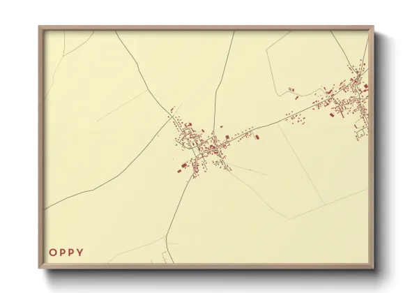 Une affiche de carte sur Oppy