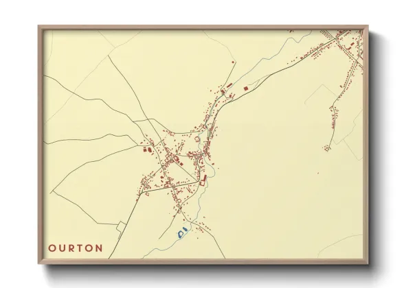 Une affiche de carte sur Ourton