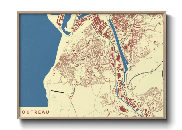 Une affiche de carte sur Outreau