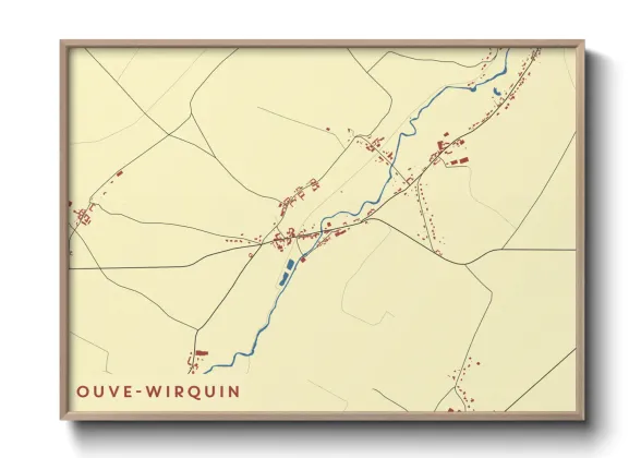 Une affiche de carte sur Ouve-Wirquin
