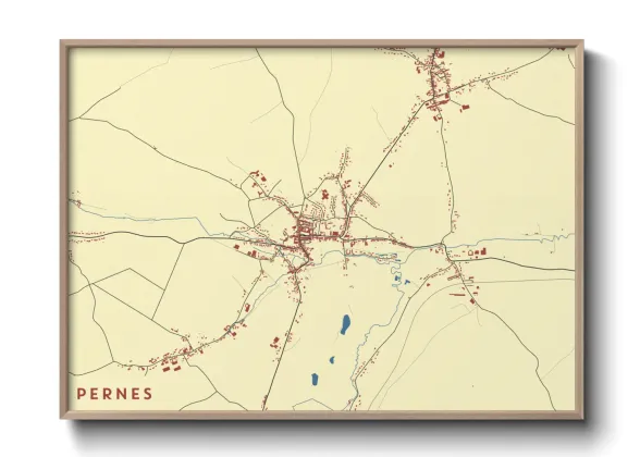 Une affiche de carte sur Pernes