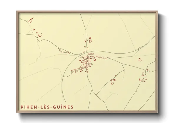 Une affiche de carte sur Pihen-lès-Guînes