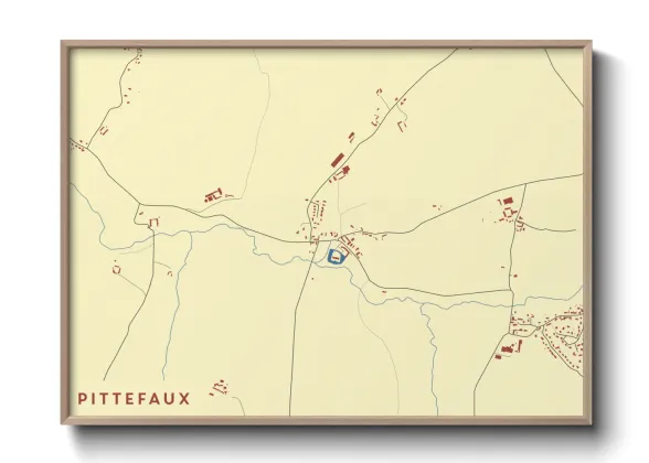Une affiche de carte sur Pittefaux