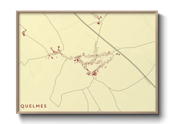 Une affiche de carte sur Quelmes