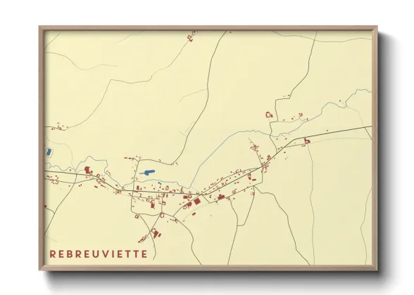 Une affiche de carte sur Rebreuviette