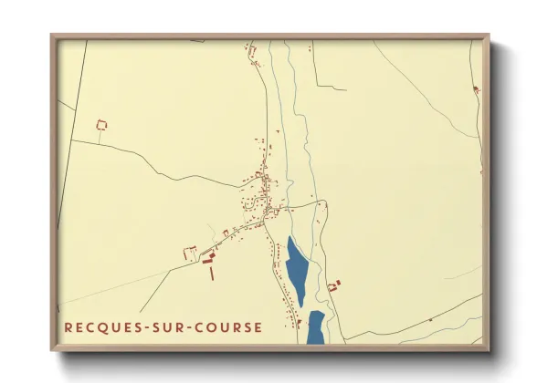 Une affiche de carte sur Recques-sur-Course