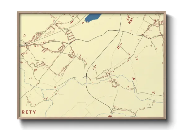 Une affiche de carte sur Rety