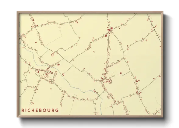 Une affiche de carte sur Richebourg